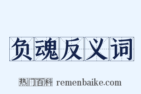 负魂反义词是什么意思的图片